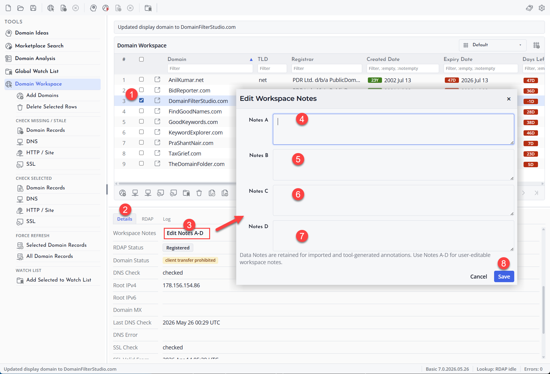 Screenshot of Notes