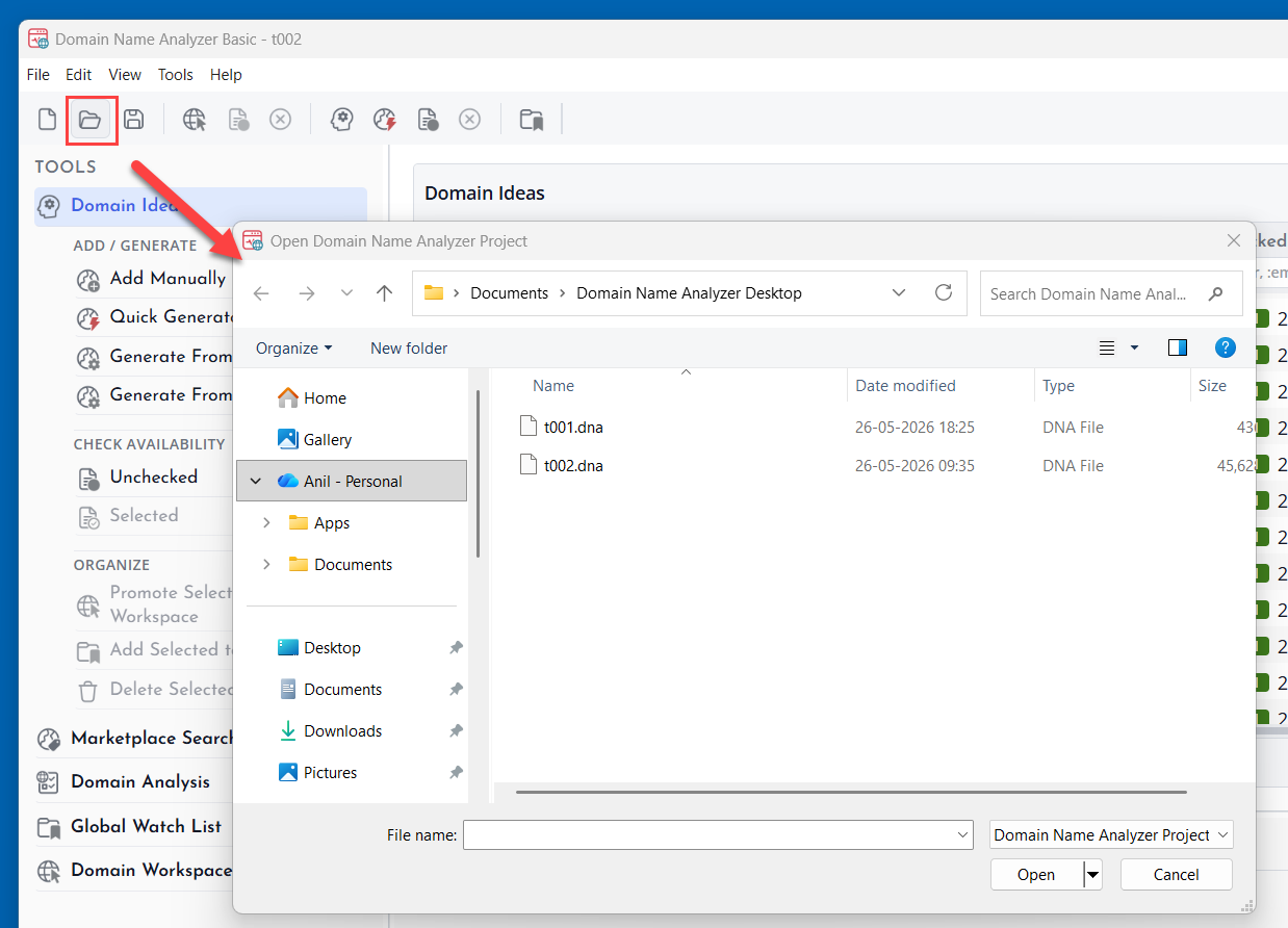 Screenshot of Open