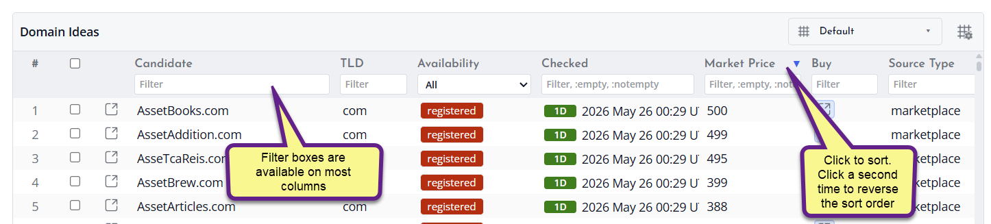 Screenshot of Table Basics