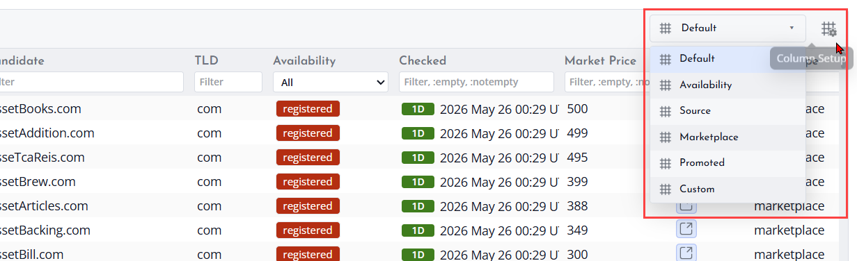 Screenshot of Views