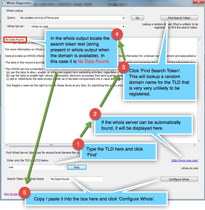 How to do Whois Setup using the Whois diagnostic tool