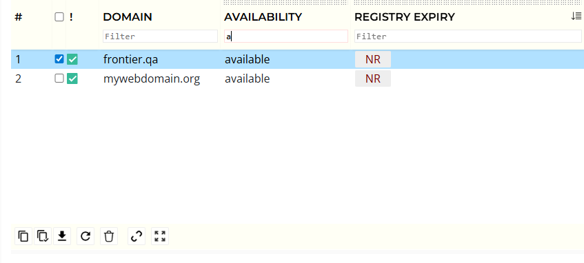 Filtering by Availability