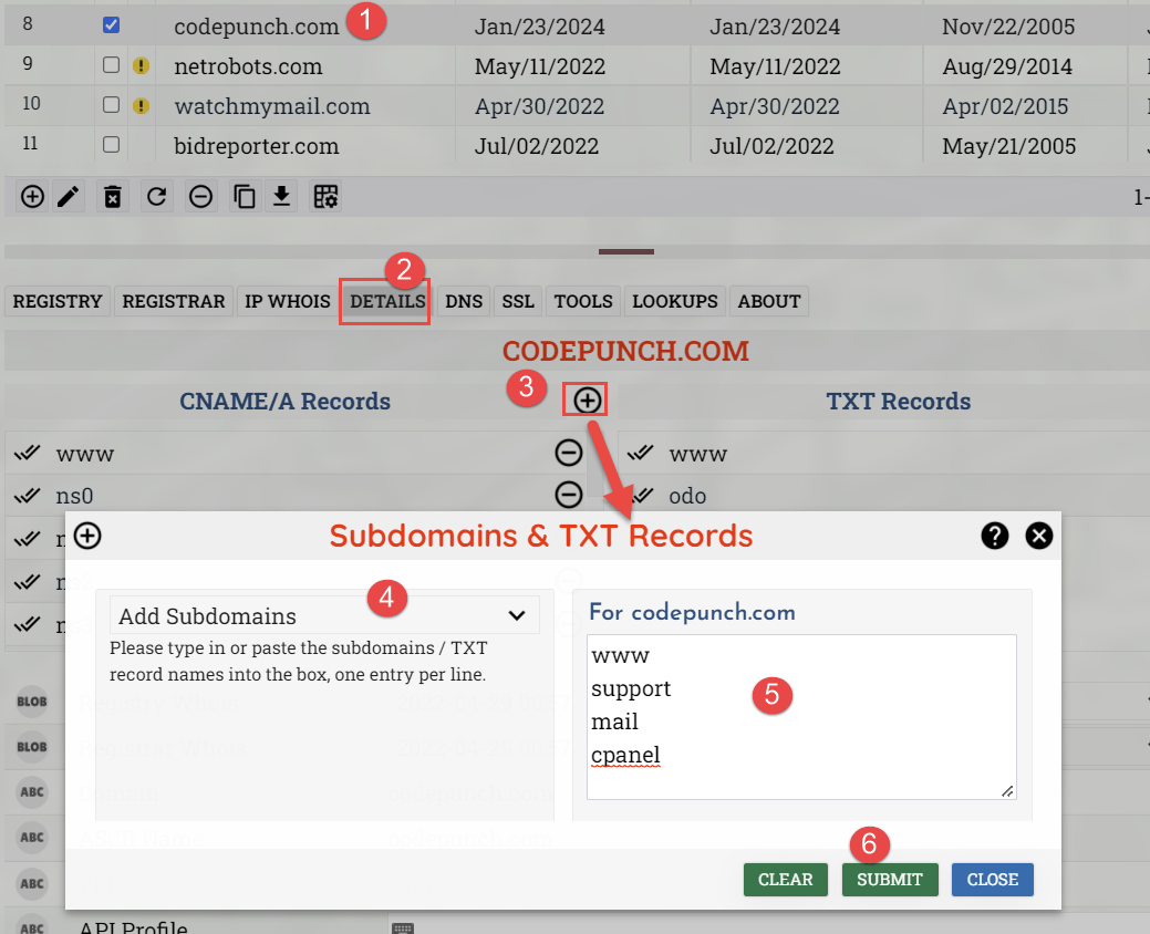 Add Subdomains