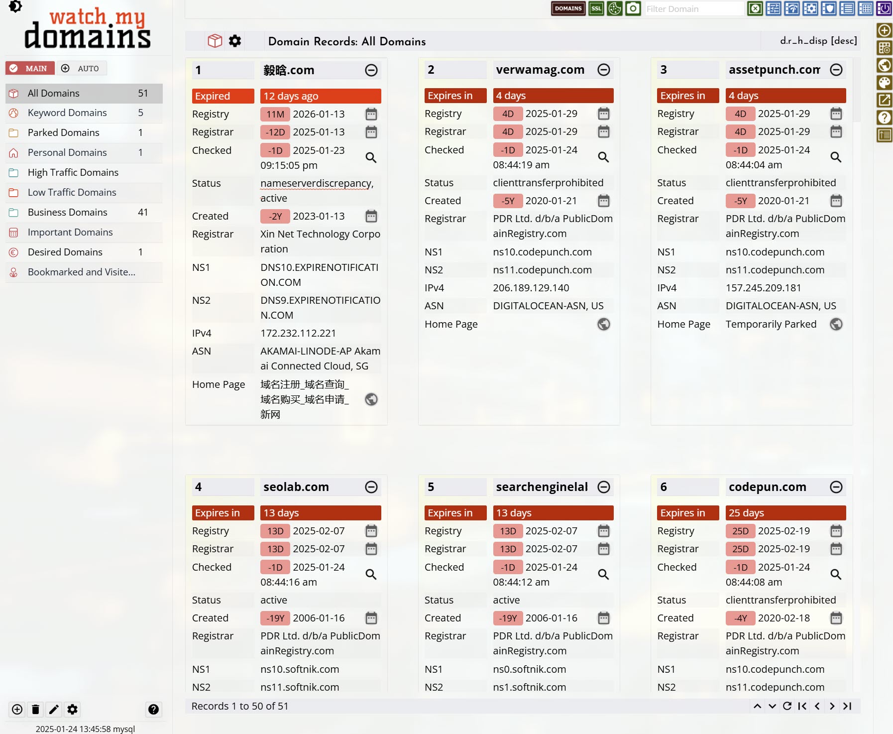 Domain Name Monitor