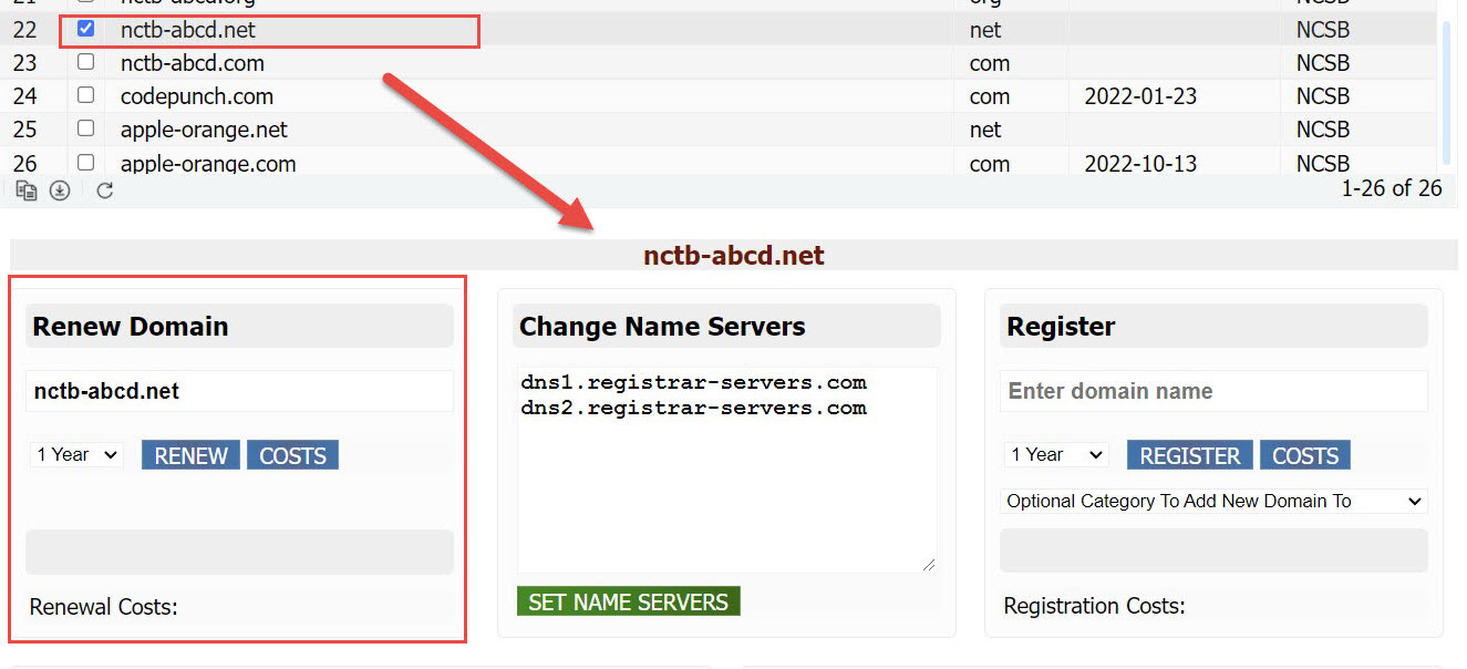 Renew Domain